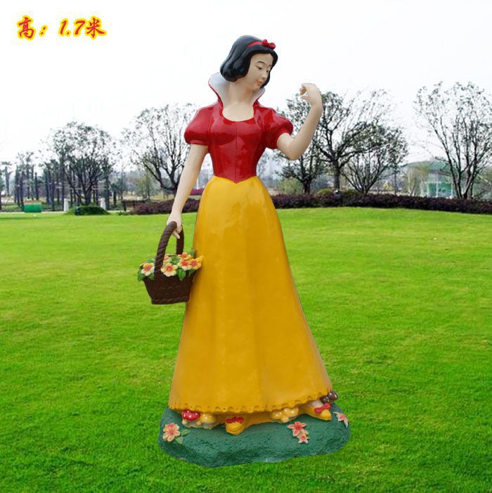 白雪公主雕塑廠家，卡通動漫人物雕塑，幼兒園雕塑小品