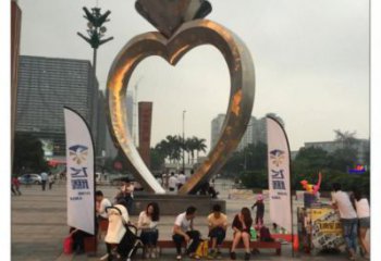 戒指雕塑廠家，公園廣場小品，不銹鋼鏡面戒指雕塑