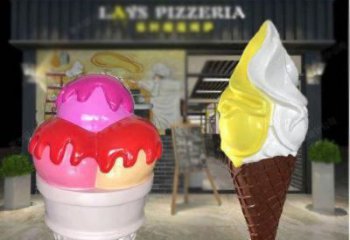 彩繪雪糕雕塑 公園雪糕雕塑 標識主題小品