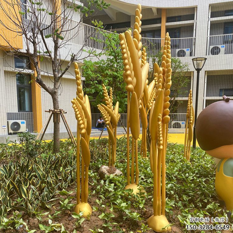 古銅色水稻雕塑廠 大型城市雕塑生產 商業街擺件