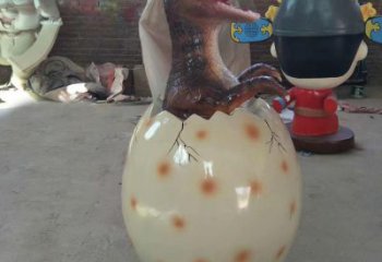 店門口恐龍蛋雕塑 創意動漫雕塑 仿真擺件