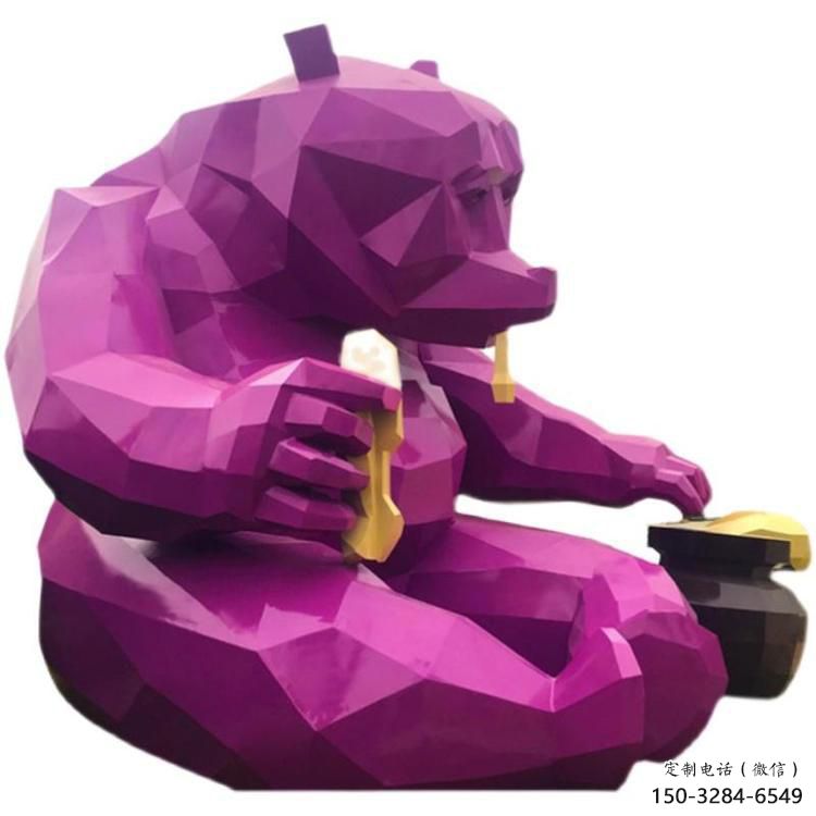 風景區(qū)黑熊雕塑 售樓處廣場雕塑 仿古擺件