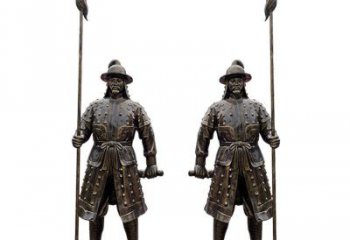 廣場武士雕塑 公園仿真雕塑 抽象擺件