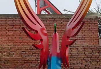 店門口鳳凰雕塑供應(yīng)商 創(chuàng)意動物雕塑 仿真擺件