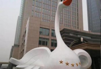 玻璃鋼天鵝雕塑 風景區(qū)彩繪雕塑 抽象擺件