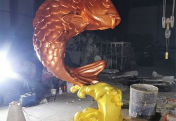 水景鯉魚雕塑廠家 風(fēng)景區(qū)幾何雕塑 廣場(chǎng)小品