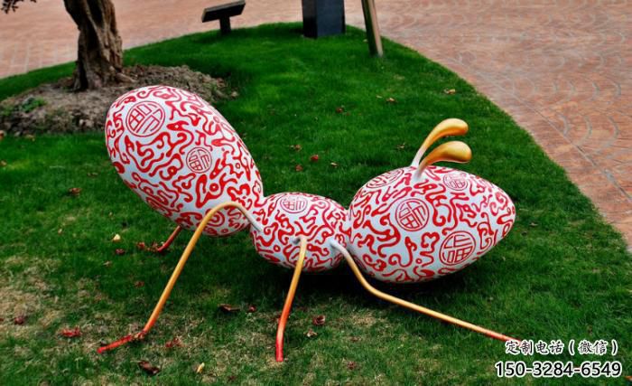 商場玻璃鋼螞蟻雕塑 仿真動物雕塑 店門口小品