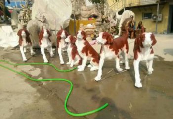 門口小狗玻璃鋼雕塑 售樓處仿真雕塑 彩繪小品