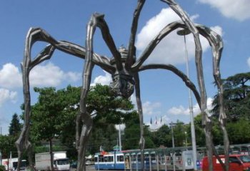 園林不銹鋼蜘蛛雕塑 城市廣場雕塑 步行街擺件