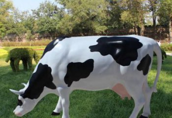 園林玻璃鋼奶牛雕塑 城市廣場雕塑 步行街擺件