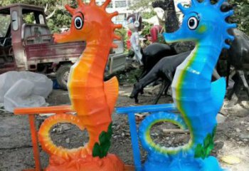 玻璃鋼仿真海馬雕塑 酒店公園雕塑 風景區擺件