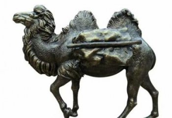 古銅色玻璃鋼駱駝雕塑廠家 大型城市雕塑 商業(yè)街?jǐn)[件