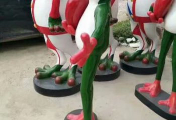 玻璃鋼青蛙雕塑廠家 門口創(chuàng)意雕塑 售樓處小品
