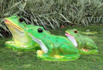玻璃鋼彩繪青蛙雕塑 仿真雕塑 步行街擺件