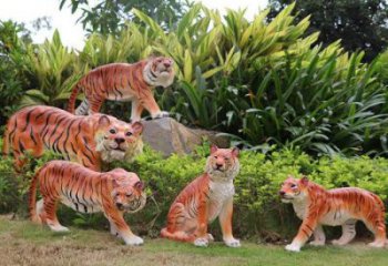 仿真玻璃鋼老虎雕塑 酒店公園雕塑 風(fēng)景區(qū)擺件