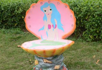 貝殼雕塑，玻璃鋼貝殼雕塑，海洋生物雕塑擺件 (8)