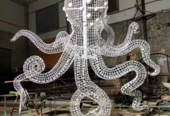城市鏤空章魚雕塑 風景區彩繪雕塑 抽象擺件