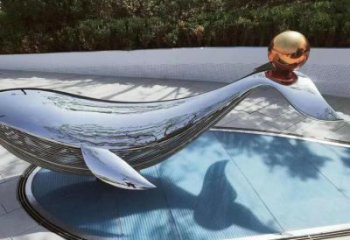 大型鯨魚雕塑，鏤空燈光原理，戶外公園廣場擺件 (3)