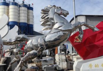 駿馬雕塑廠家 風景區幾何雕塑 廣場雕塑小品