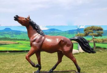 大型玻璃鋼駿馬雕塑 門口創(chuàng)意雕塑 售樓處小品