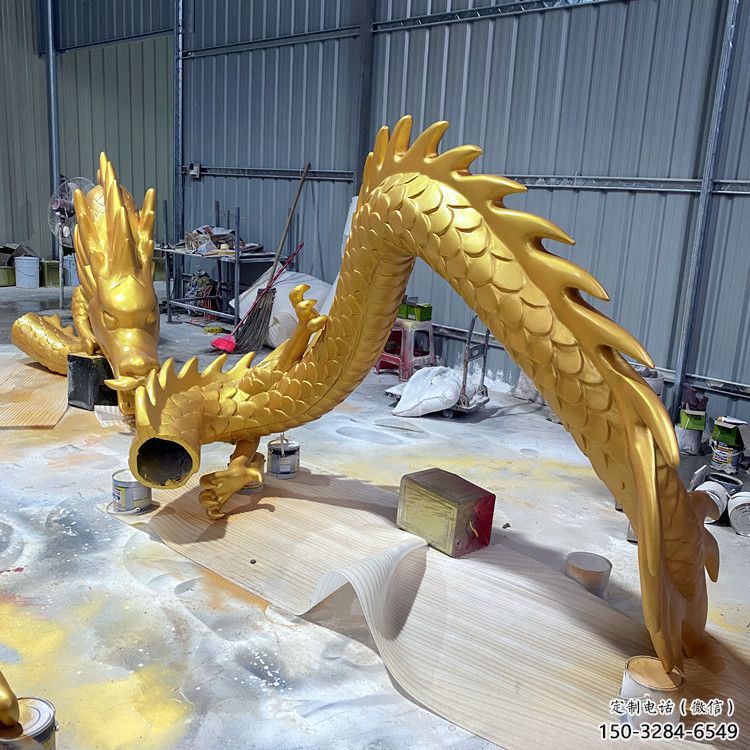 龍形銅雕塑，鑄銅工藝，大型動(dòng)物雕塑制造商 (8)