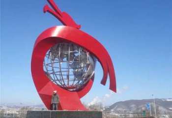 不銹鋼龍形雕塑，大型動物景觀，烤漆工藝制作 (6)