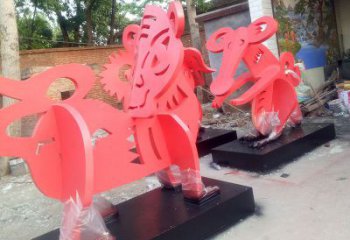 彩繪生肖雕塑廠家 仿真雕塑 步行街擺件