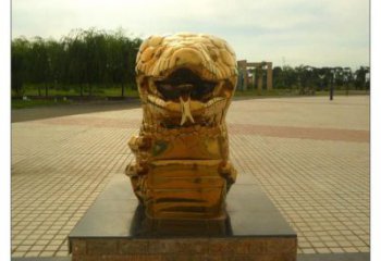 不銹鋼生肖雕塑，鍍鈦工藝，公園廣場戶外擺放 (2)