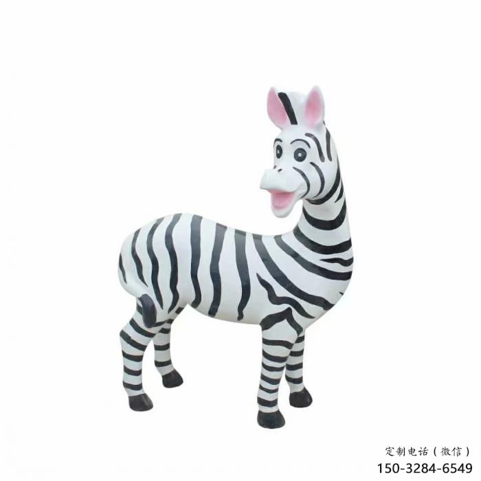 斑馬雕塑加工，仿真彩繪工藝，公園廣場街頭擺件