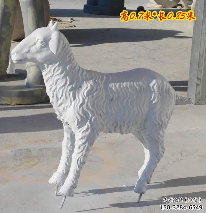 商業街山羊雕塑廠家 售樓處學校雕塑 家禽擺件