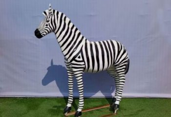 城市斑馬雕塑 風景區彩繪雕塑 抽象擺件