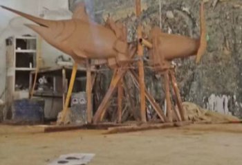 售樓處劍魚雕塑 商業(yè)街仿真雕塑 海洋生物擺件