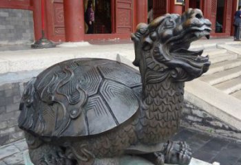 銅海龜雕塑制作，神獸動物，仿古公園廣場擺件