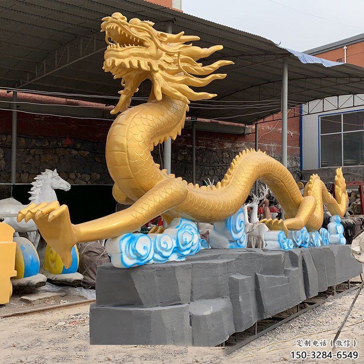 抽象龍頭雕塑，鑄銅動(dòng)物雕塑，房地產(chǎn)售樓處擺件