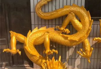 仿真龍頭雕塑，鑄銅動(dòng)物雕塑，房地產(chǎn)售樓處擺件