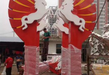 承接奔馬雕塑，城市建筑，公園廣場動物雕塑