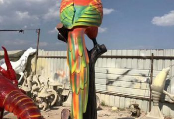 風(fēng)景區(qū)玻璃鋼鸚鵡雕塑 售樓處廣場雕塑 仿古擺件