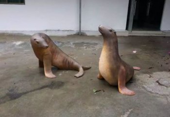 商業街海豹雕塑 售樓處雕塑 海洋生物擺件