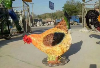 小區小雞雕塑，仿真主題，彩繪工藝