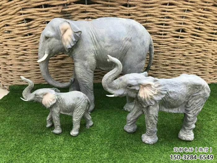 校園小象雕塑，動(dòng)物題材，鍍銅工藝