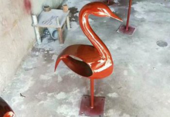 操場鳥類雕塑，景觀題材，鍍銅工藝