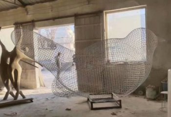 街道鳥類雕塑，動物小品，剪影工藝