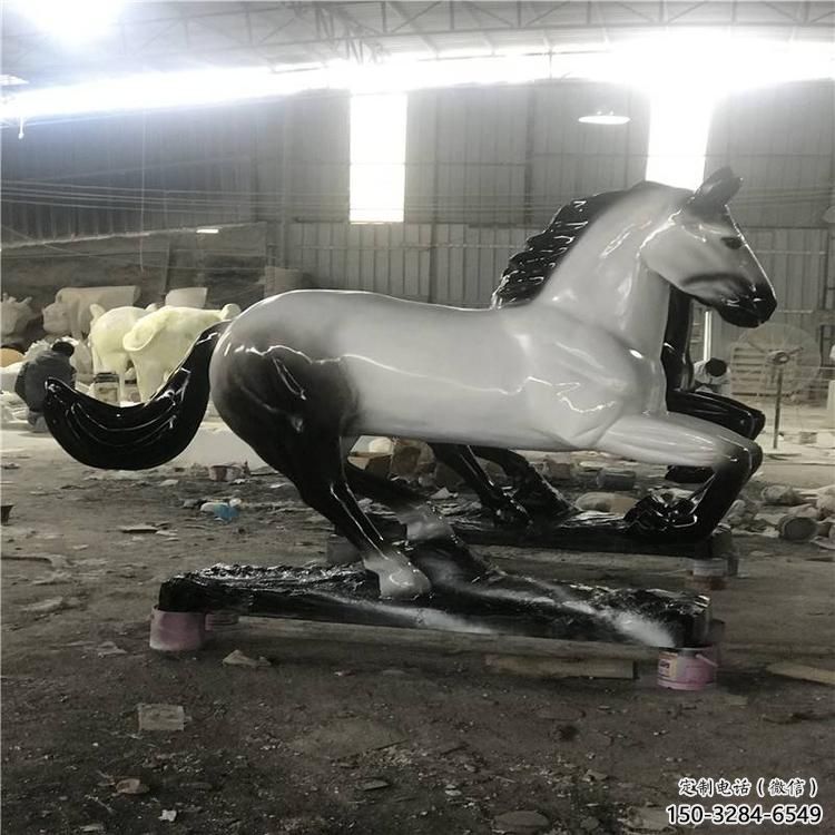 廣場戰馬雕塑，動物擺件，仿古工藝