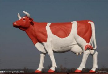 農(nóng)村小牛雕塑，歐式主題，彩繪工藝