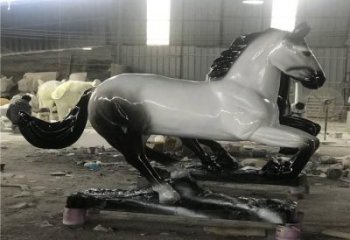 廣場戰(zhàn)馬雕塑，動物擺件，仿古工藝