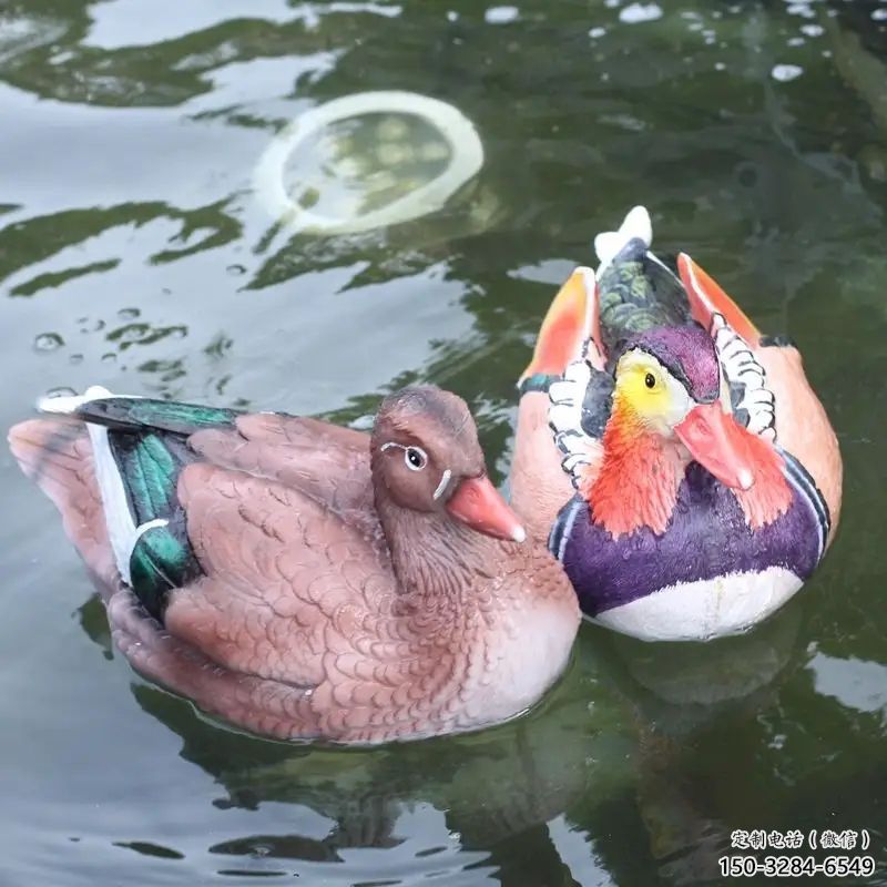園林鴛鴦雕塑 風景區仿真雕塑 廣場小品