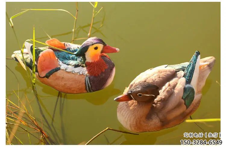 鴛鴦雕塑廠家 仿真雕塑 店門口小品雕塑