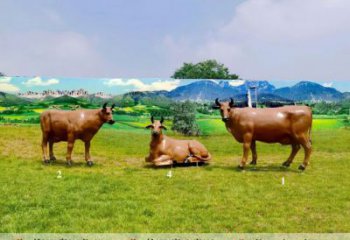 售樓處黃牛雕塑 商業街雕塑 動物擺件