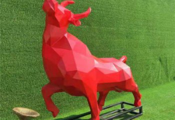 小區(qū)黃牛雕塑，仿真主題，彩繪工藝