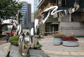 冷飲店貓咪雕塑，鍍銅海洋雕塑，鏡面工藝